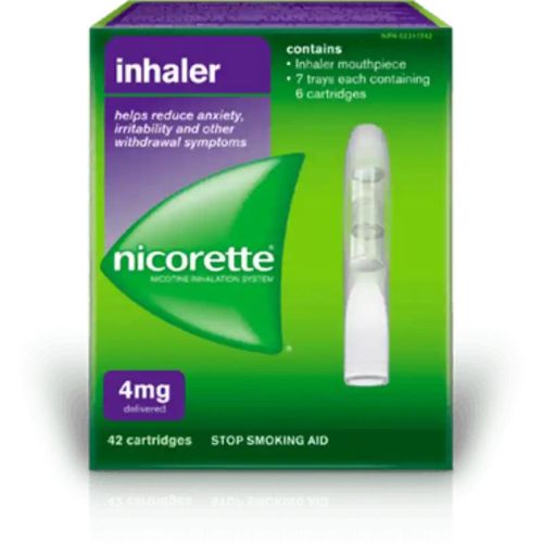 Nicorette Smoking Cessation Inhaler 4 mg, 42 Cartridges