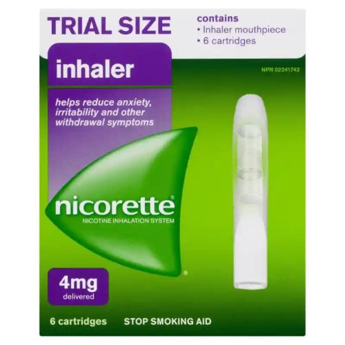 Nicorette Smoking Cessation Inhaler 4 mg, 6 Cartridges