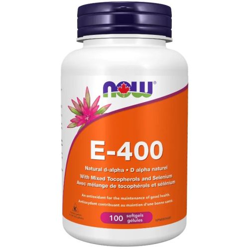 Now Foods E-400 Mixed Tocopherols with Selenium, 100 Softgels