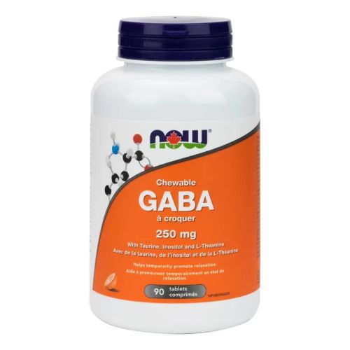 Now Foods GABA Chewable 250 mg, 90 Tablets