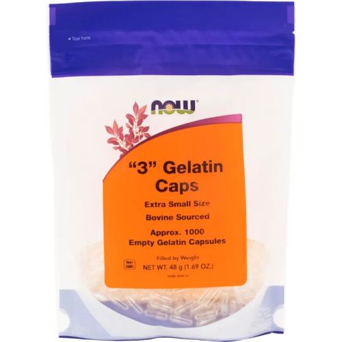 Now Foods Empty Gelatin Capsules, #3 size, 1000 Capsules
