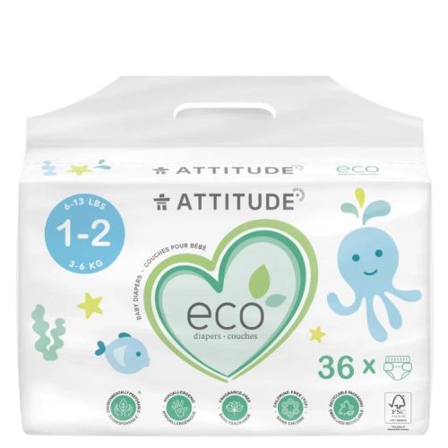 626232162202 Attitude Baby Diapers Mini Sizes 1-2 (3-7kg)
