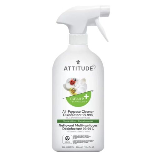 626232109122 Attitude All Purpose Cleaner Disinfectant 99.9%, 800 mL