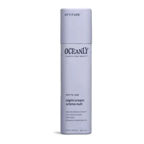 626232160550 Attitude Oceanly Phyto-Age Anti-Aging Solid Night Cream with Peptides, 30 g