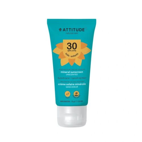 626232160000 Attitude Baby & Kids Mineral Sunscreen SPF 30 - Unscented, 75 g