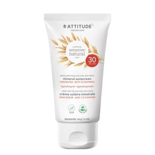 626232160055 Attitude Sensitive Skin Mineral Sunscreen SPF 30, 150 g