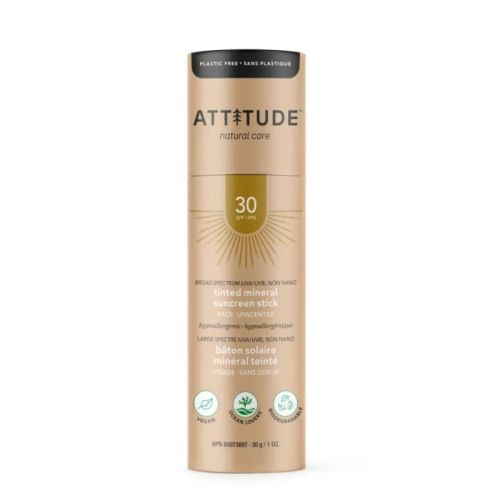 626232160413 Attitude Tinted Mineral Sunscreen Face Stick SPF 30, 30 g