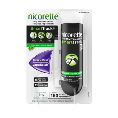 Nicorette QuickMist SmartTrack Nicotine Mouth Spray, 150 Sprays