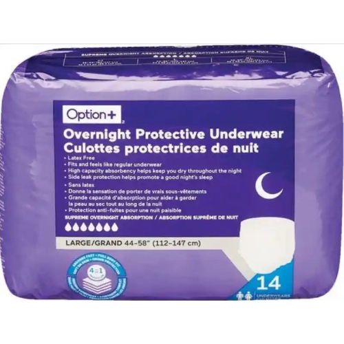 Option+ Protective Underwear Night Large Unisex, 14s
