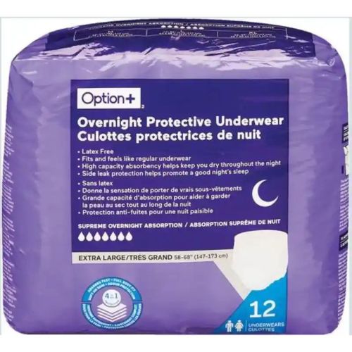 Option+ Protective Underwear Night XL Unisex, 12s
