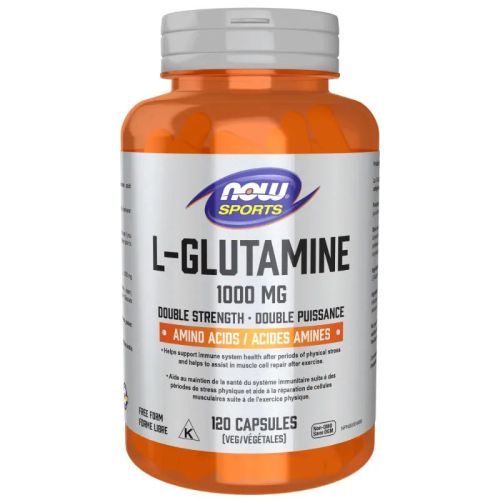 Now Foods L-Glutamine 1,000 mg, 120 Capsules