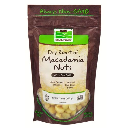 Now Foods Macadamia Nuts, Dry Roasted & Salted, 255 g