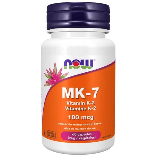 Now Foods MK-7 Vitamin K-2 100 mcg, 60 Veg Capsules