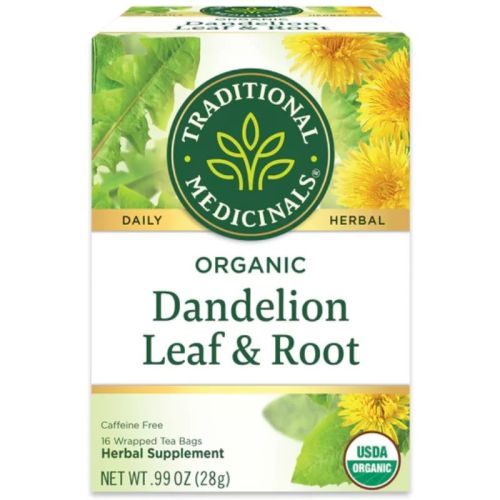 032917007384 Traditional Medicinals Organic Dandelion Leaf & Root Tea, 16 Tea Bags