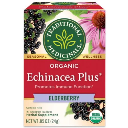 032917007407 Traditional Medicinals Organic Echinacea Plus Elderberry, 16 Tea Bags