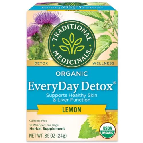 032917007438 Traditional Medicinals Organic Lemon Everyday Detox, 16 Tea Bags