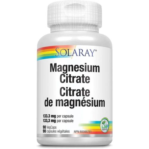 Solaray Magnesium Citrate 400mg, 90 VegCaps