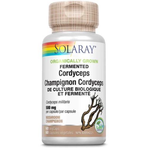 Solaray Organically Grown Fermented Cordyceps Mushroom 500mg, 60 VegCaps