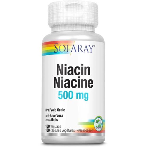 Solaray Niacin 500 mg, 100 VegCaps
