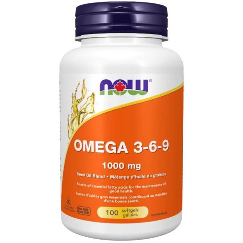 Now Foods Omega 3-6-9 Seed Oil Blend 1,000 mg, 100 Softgels