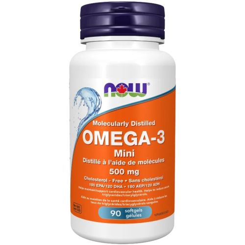 Now Foods Omega-3 Mini 500 mg, 90 Softgels