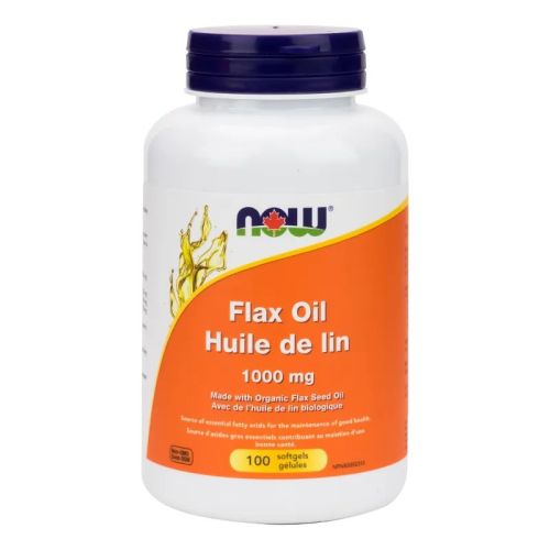 Now Foods Flax Oil 1,000 mg Softgels, 100 Softgels