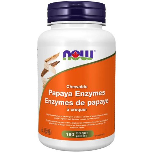 Now Foods Papaya Enzymes Chewable, 180 Lozenges