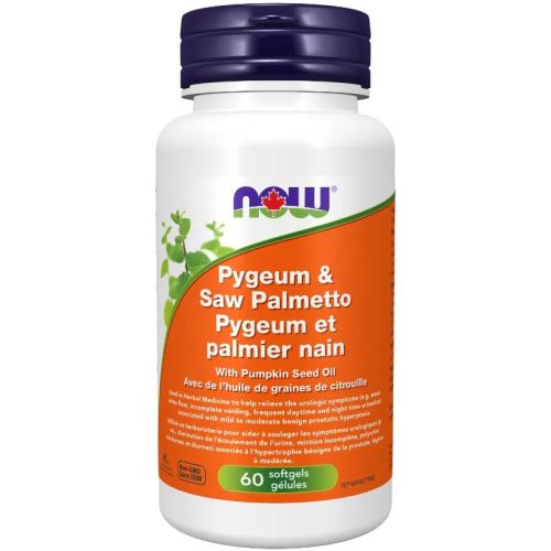 Now Foods Pygeum & Saw Palmetto 25 mg / 80 mg, 60 Softgels