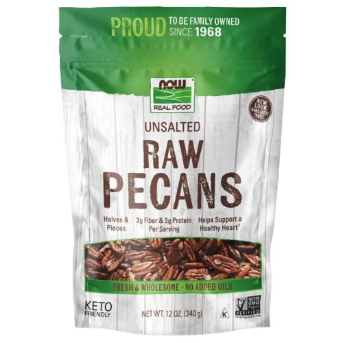 Now Foods Pecans, Raw, 340 g