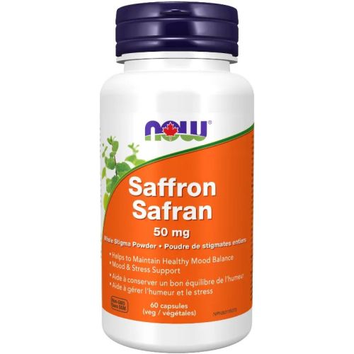 Now Foods Saffron 50 mg, 60 Capsules