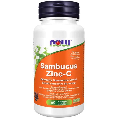 Now Foods Sambucus Zinc-C, 60 Lozenges
