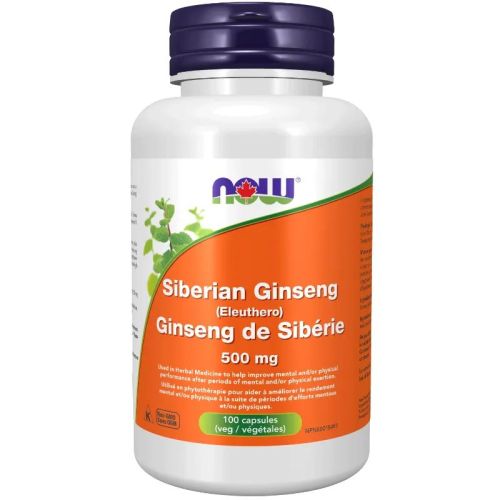Now Foods Siberian Ginseng 500 mg, 100 Capsules