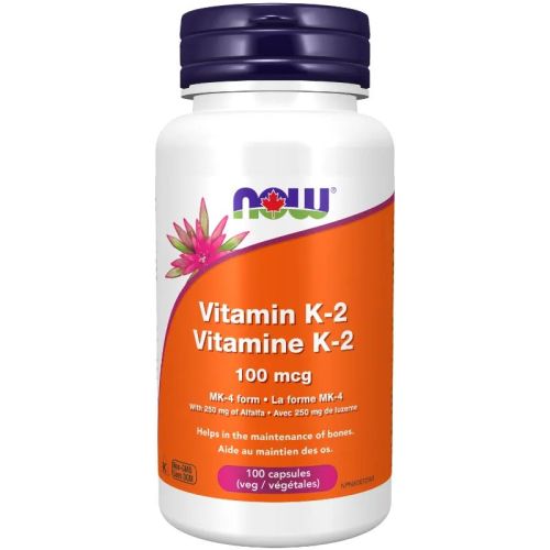 Now Foods Vitamin K-2 100 mcg, 100 Veg Capsules