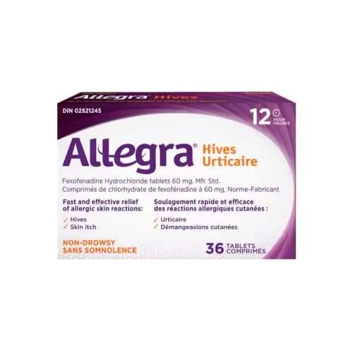 Allegra Hives 12 Hours Tablets 60mg, 36's