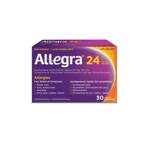 Allegra 24 Hours Allergies 120mg, 30's