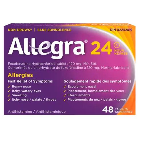 Allegra 24 Hours Allergies 120mg, 48's