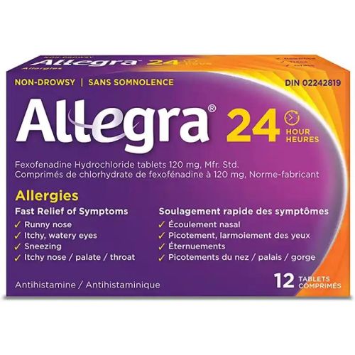 Allegra 24 Hours Allergies 120mg, 12's