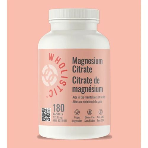 Wholistic Magnesium Citrate, 180 Capsules