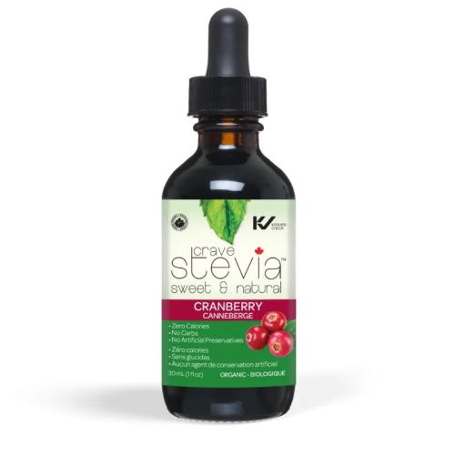Crave Stevia Cranberry Liquid Drops, 30 ml