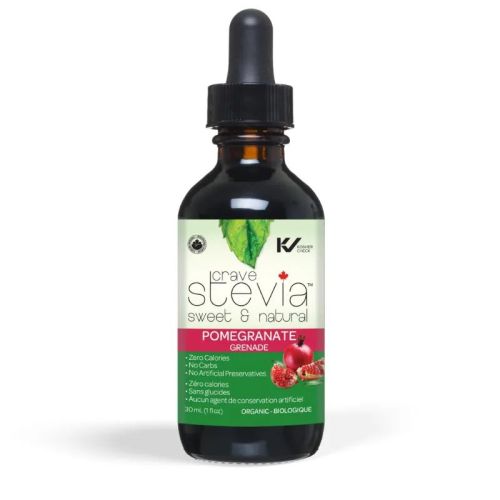 Crave Stevia Pomegranate Liquid Drops, 30 ml