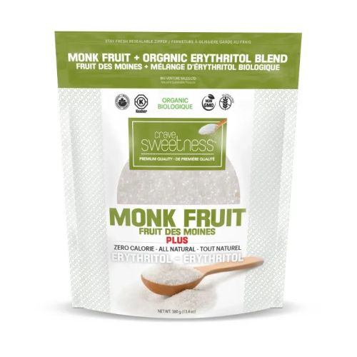 Crave Stevia 100% Organic Monk Fruit & Erythritol, 380g