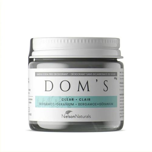 Dom's Natural Deodorant - Clear (Baking Soda Free), 65g