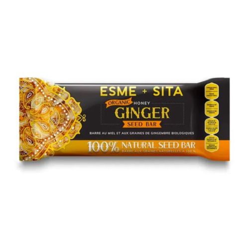 Esme+ Sita Organic Honey Ginger Seed Bars, Box of 12