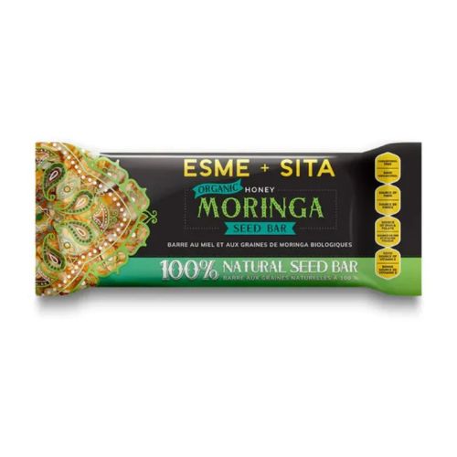 Esme + Sita Organic Honey Moringa Seed Bars, Box of 12