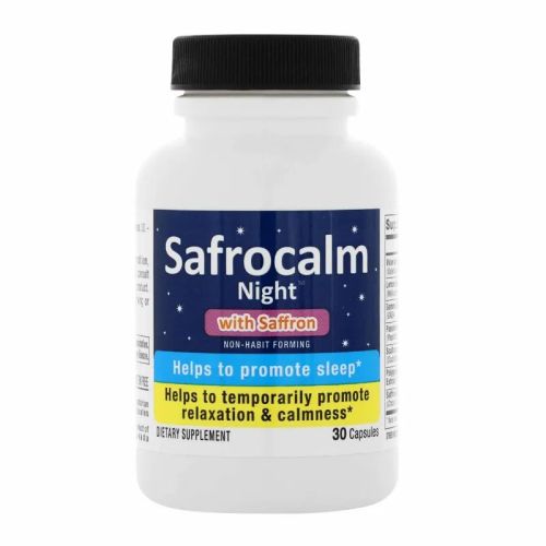 Saffron 2020 Safrocalm Night-Natural Sleep Aid-Sleep Supplement, 30 Capsules