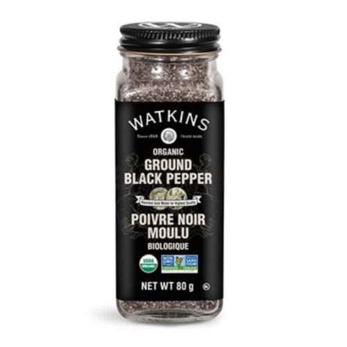 Watkins Organic Ground Black Pepper 80g