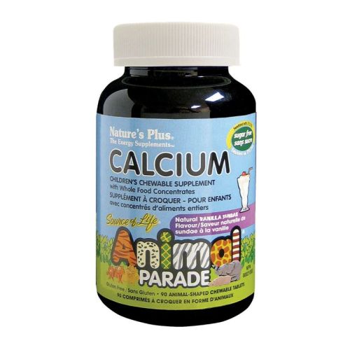 Nature's Plus Animal Parade Children's Sugar Free Calcium, 90 Chewables