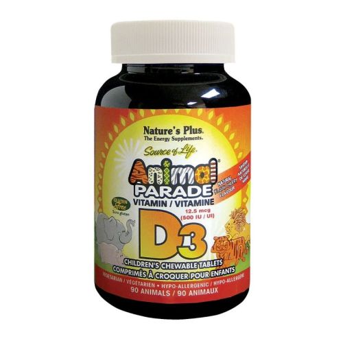 Nature's Plus Animal Parade Vitamin D3 - Black Cherry, 90 Chewables