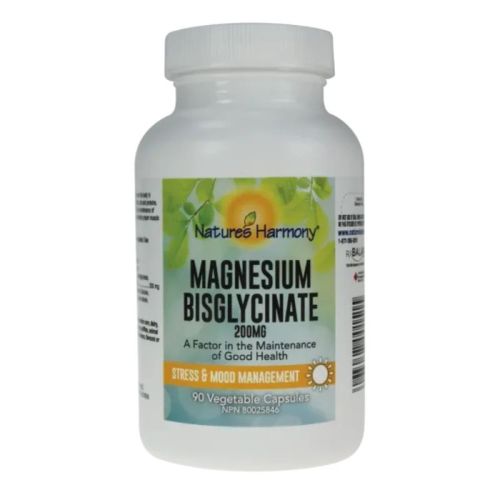 Nature's Harmony Magnesium Bisglycinate 200mg, 90 Capsules