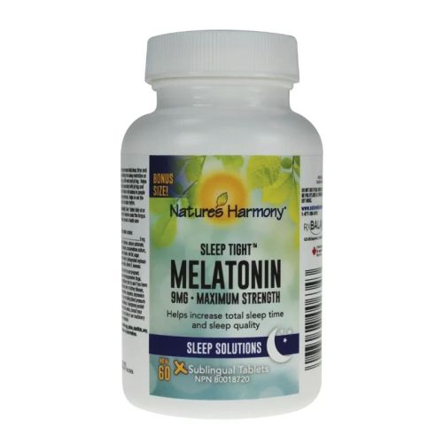 Nature's Harmony Sleep Tight Melatonin Max 9 mg, 60 Tablets